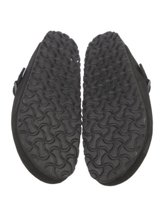 Birkenstock Suede Fur Trim Mules