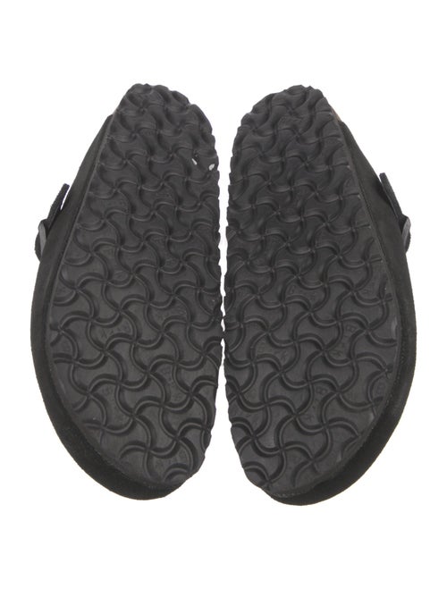 Birkenstock Suede Fur Trim Mules