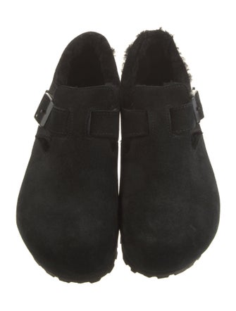 Birkenstock Suede Fur Trim Loafers