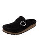 Birkenstock Suede Fur Trim Espadrilles