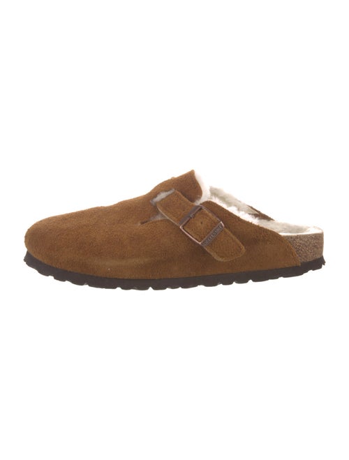 Birkenstock Suede Fur Trim Mules