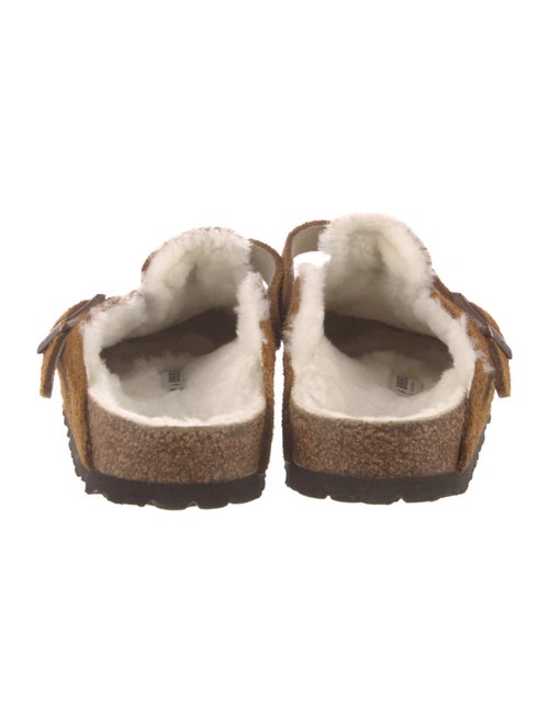 Birkenstock Suede Fur Trim Mules