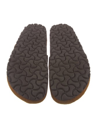 Birkenstock Suede Fur Trim Mules