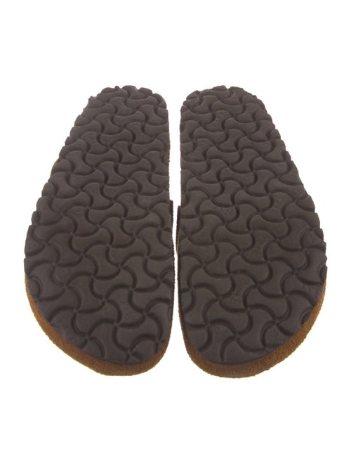 Birkenstock Suede Fur Trim Mules