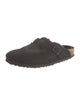 Birkenstock Suede Fur Trim Mules