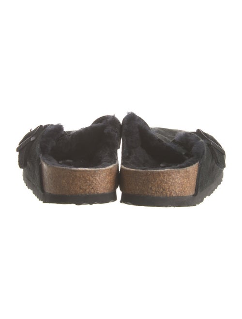 Birkenstock Suede Fur Trim Mules