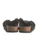 Birkenstock Suede Fur Trim Mules
