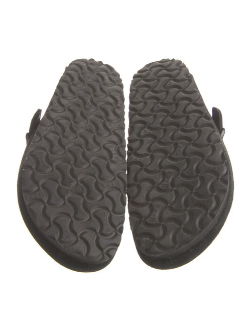 Birkenstock Suede Fur Trim Mules