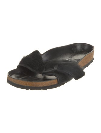 Birkenstock Ponyhair Fur Trim Slides
