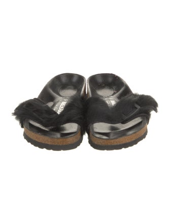 Birkenstock Ponyhair Fur Trim Slides