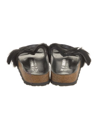 Birkenstock Ponyhair Fur Trim Slides