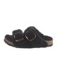 Birkenstock Shearling Floral Print Slides