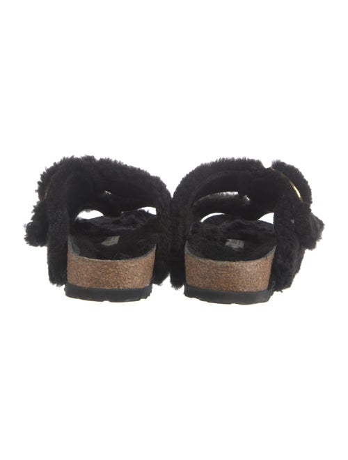 Birkenstock Shearling Floral Print Slides
