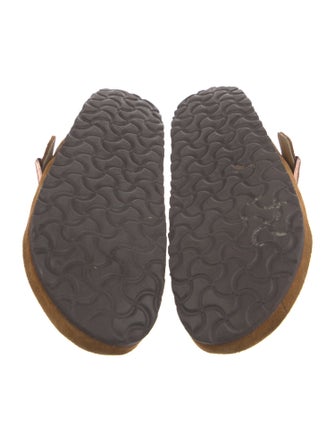 Birkenstock Suede Fur Trim Mules