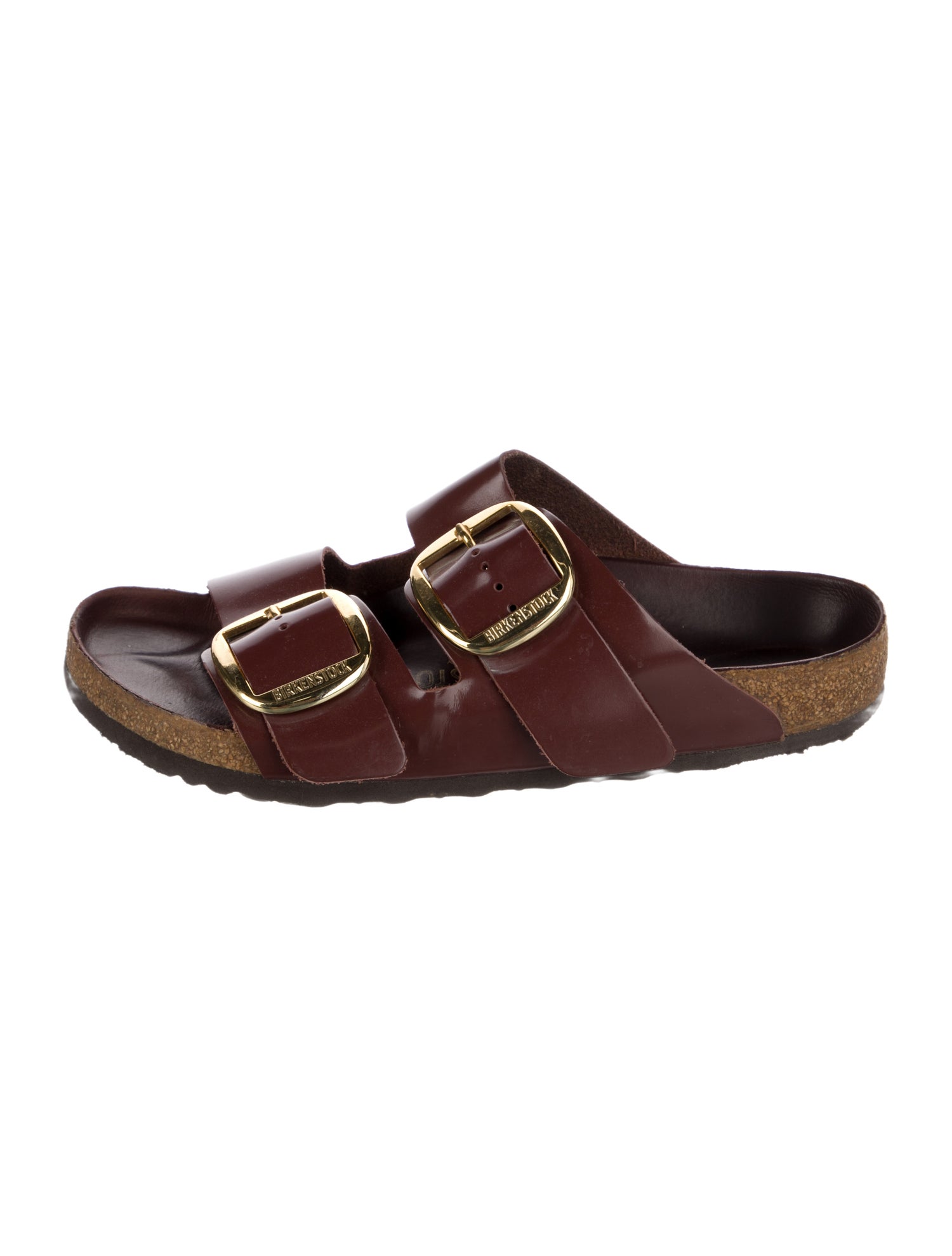 Birkenstock Patent Leather Colorblock Pattern Slides