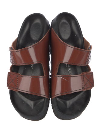 MM6 Maison Margiela Patent Leather Colorblock Pattern Slides