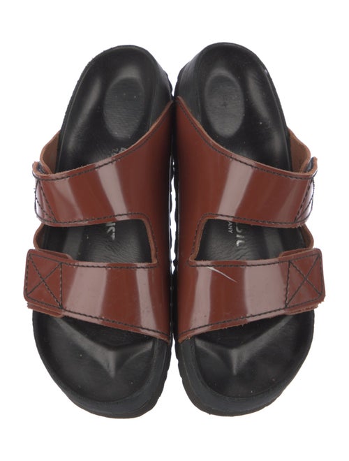 MM6 Maison Margiela Patent Leather Colorblock Pattern Slides