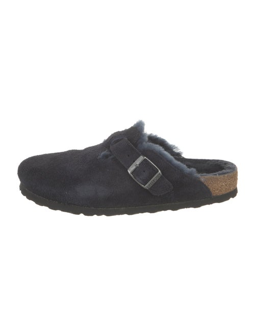 Birkenstock Suede Fur Trim Mules