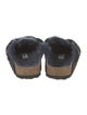Birkenstock Suede Fur Trim Mules