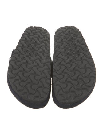 Birkenstock Suede Fur Trim Mules