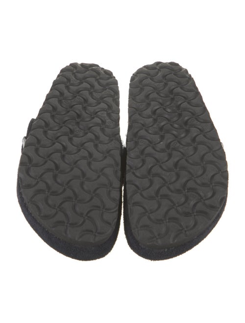 Birkenstock Suede Fur Trim Mules