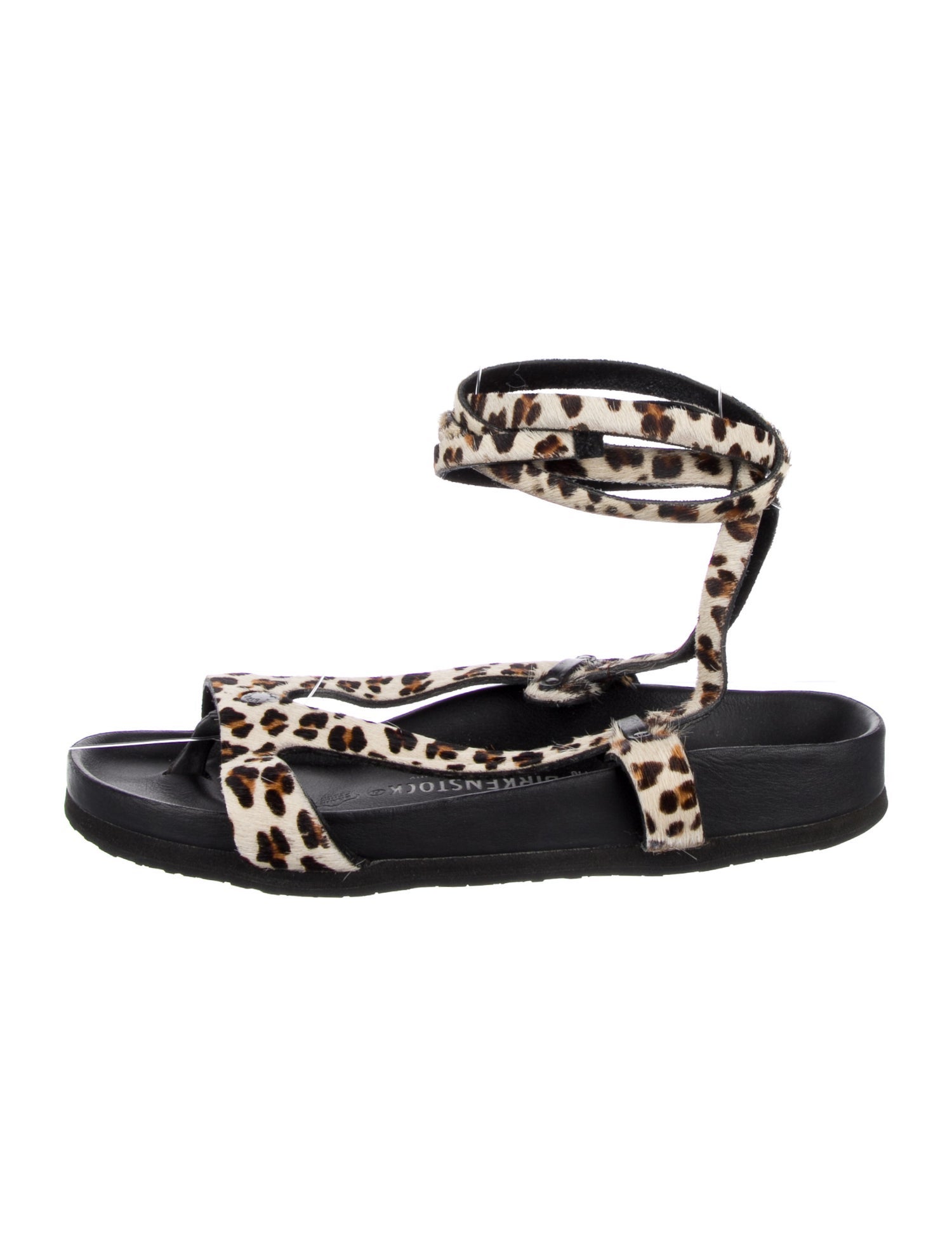 Birkenstock Calf Hair Animal Print Gladiator Sandals