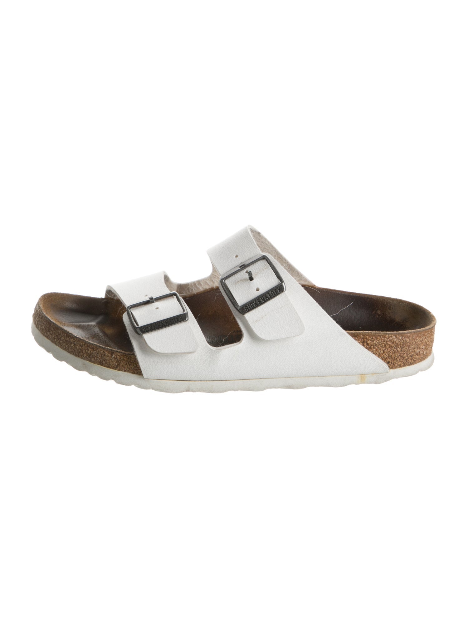 Birkenstock Leather Colorblock Pattern Slides