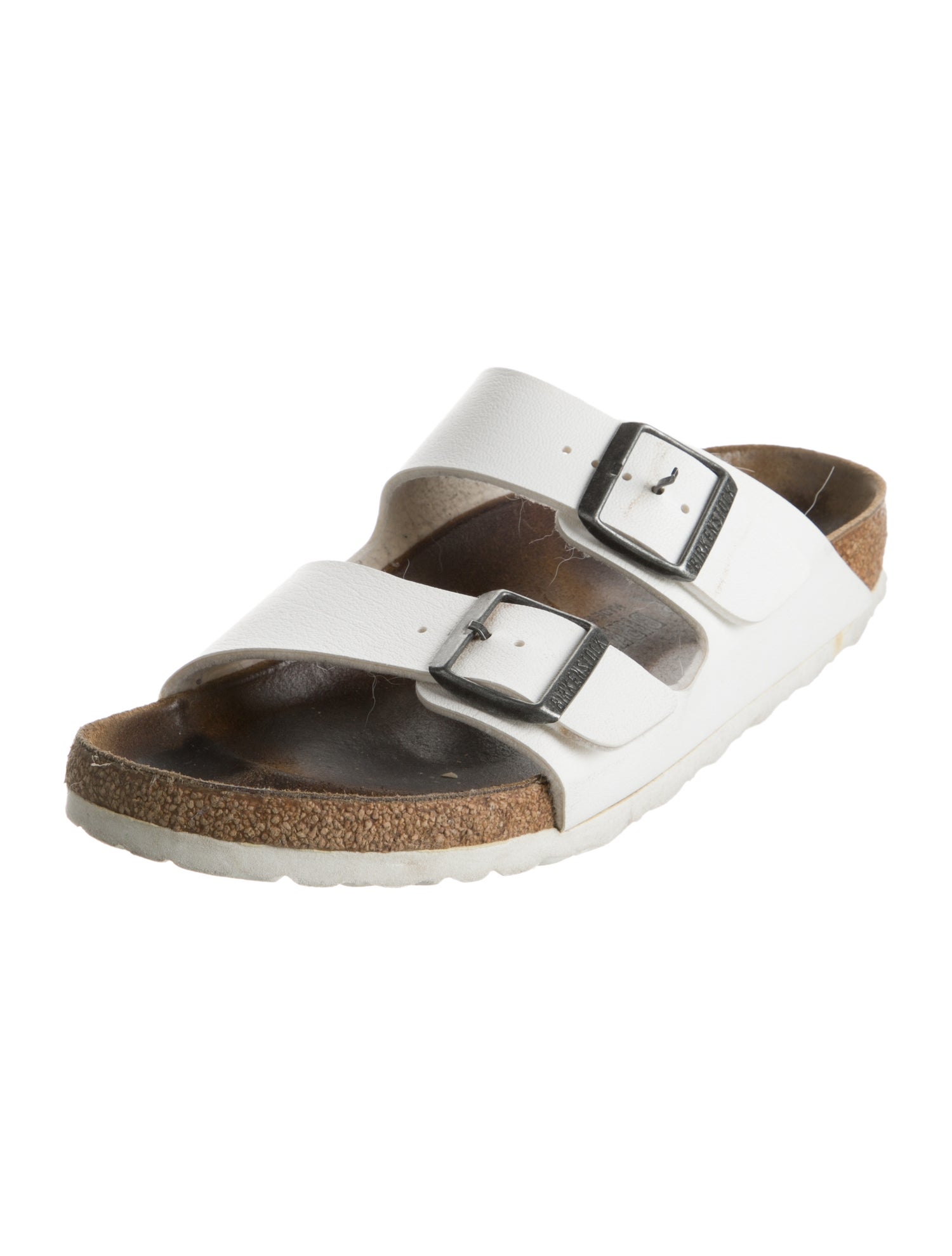Birkenstock Leather Colorblock Pattern Slides