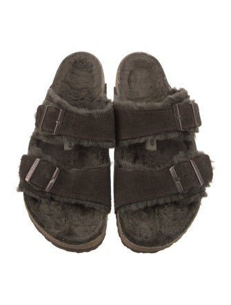 Birkenstock Suede Printed Slides