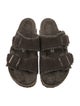 Birkenstock Suede Printed Slides