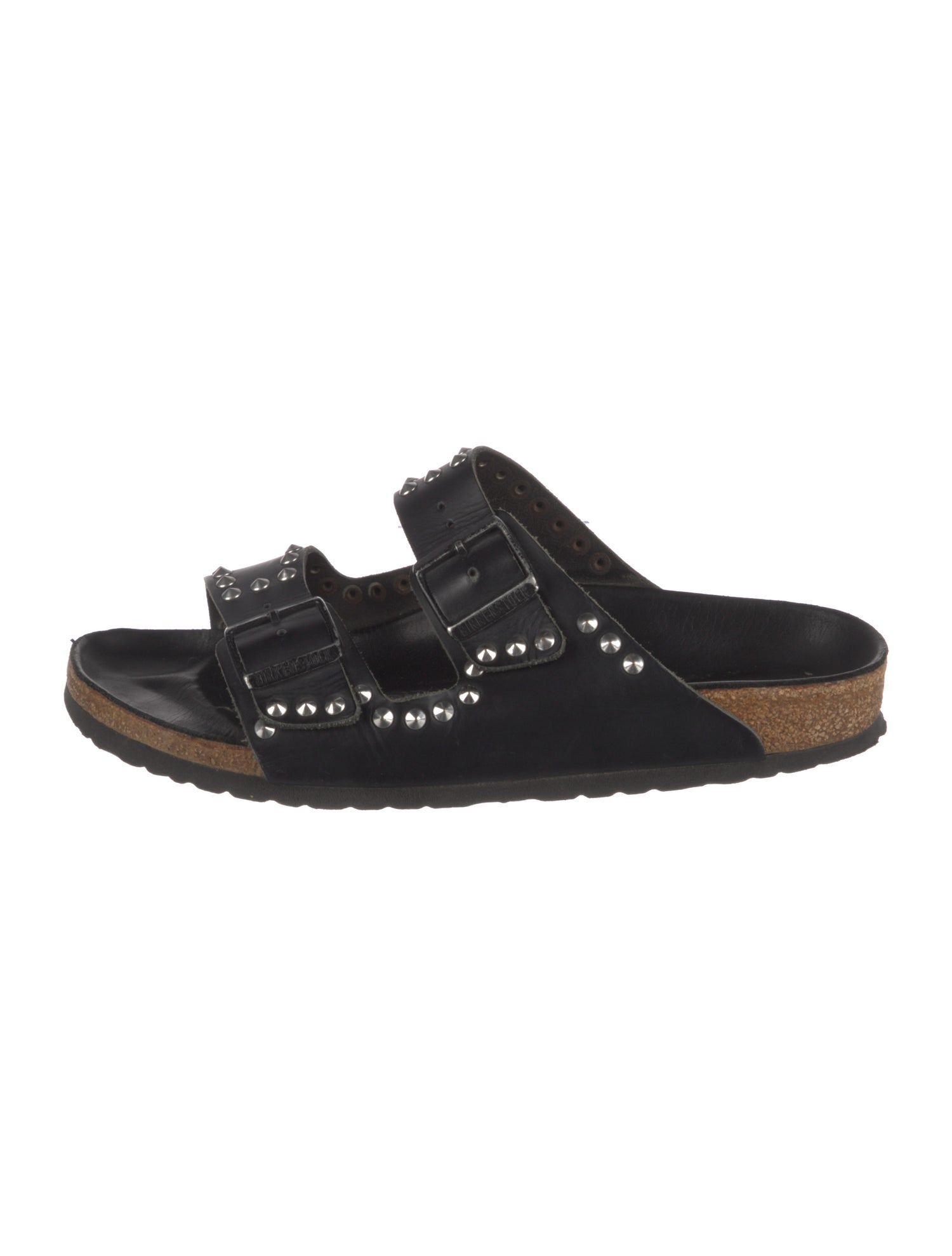 Birkenstock Leather Studded Accents Slides