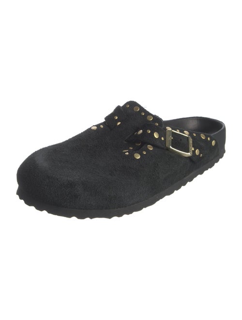 Birkenstock Boston 'Rivets' Suede Slides