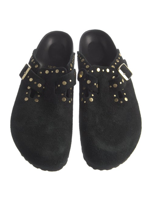 Birkenstock Boston 'Rivets' Suede Slides