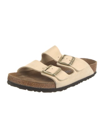 Birkenstock Suede Colorblock Pattern Slides