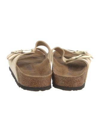 Birkenstock Suede Colorblock Pattern Slides