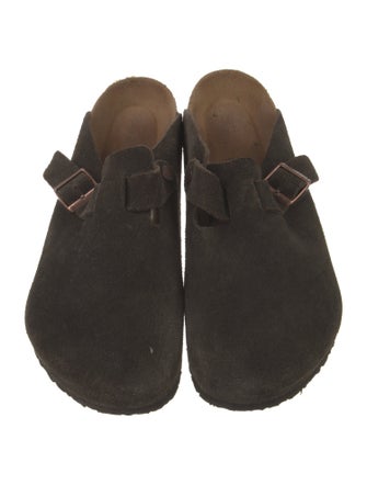 Birkenstock Suede Cutout Accent Slides