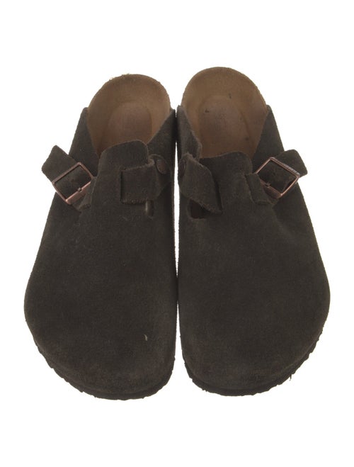 Birkenstock Suede Cutout Accent Slides