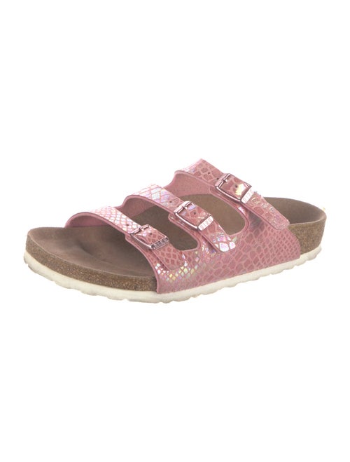 Birkenstock Leather Printed Slides