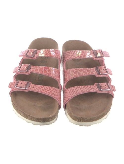 Birkenstock Leather Printed Slides