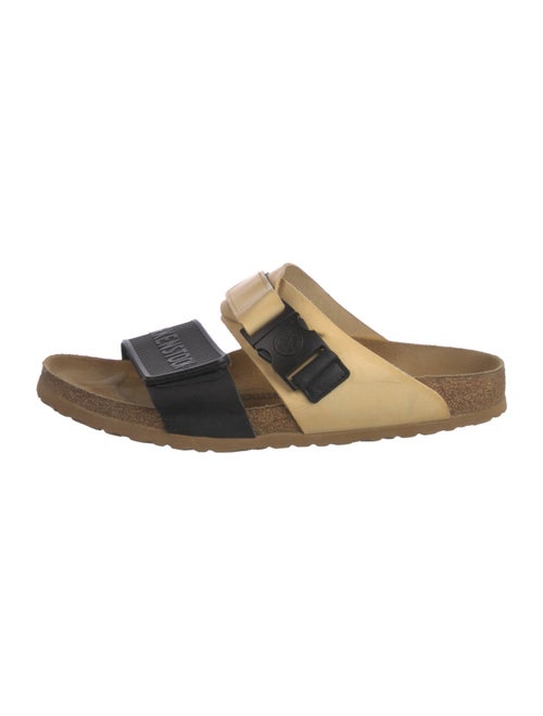 Birkenstock Leather Colorblock Pattern Slides