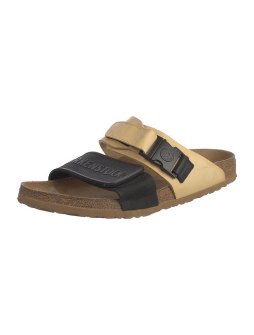 Birkenstock Leather Colorblock Pattern Slides