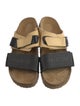 Birkenstock Leather Colorblock Pattern Slides
