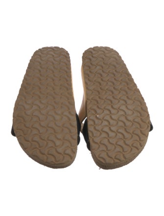 Birkenstock Leather Colorblock Pattern Slides