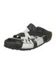 Birkenstock Leather Colorblock Pattern Slides