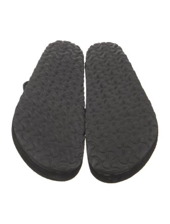 Birkenstock Suede Fur Trim Mules