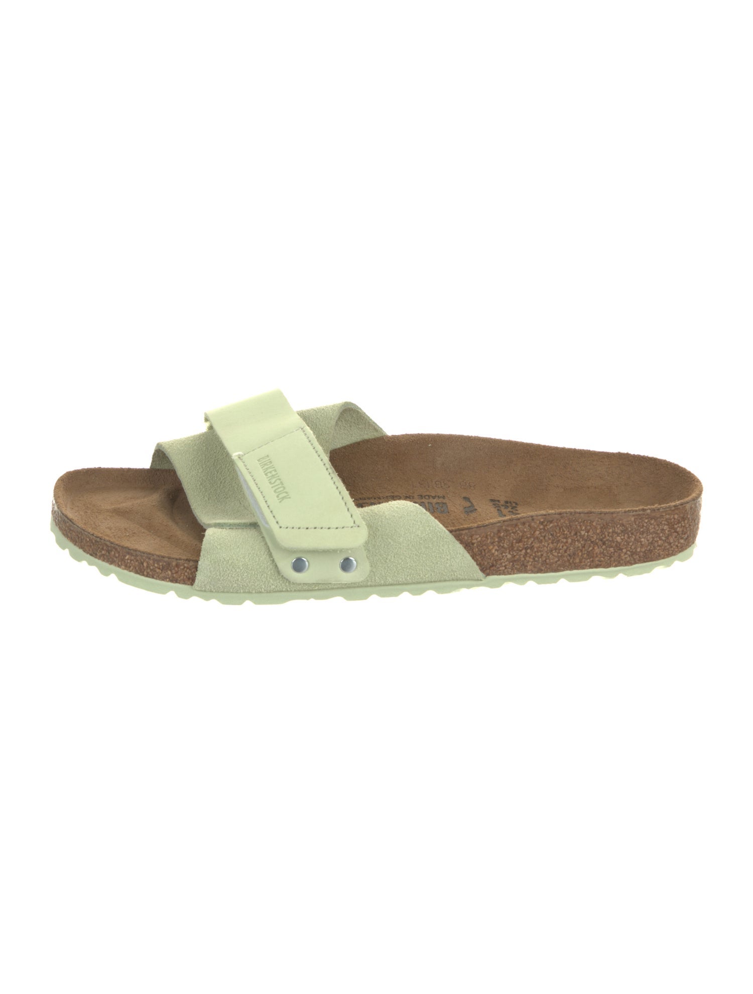 Birkenstock Leather Colorblock Pattern Slides