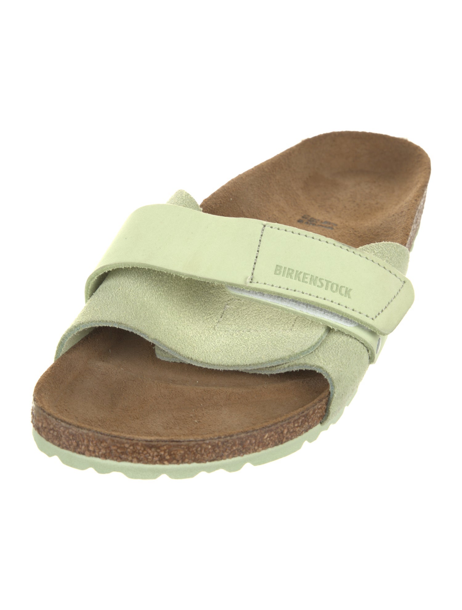Birkenstock Leather Colorblock Pattern Slides
