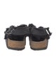 Birkenstock Leather Fur Trim Slingback Flats