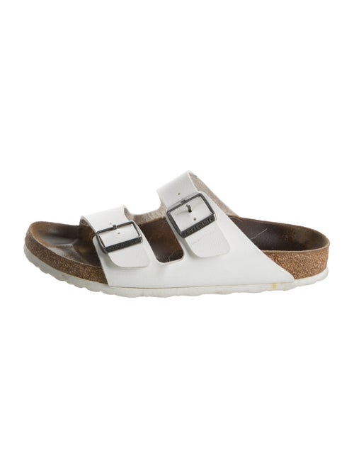 Birkenstock Leather Colorblock Pattern Slides