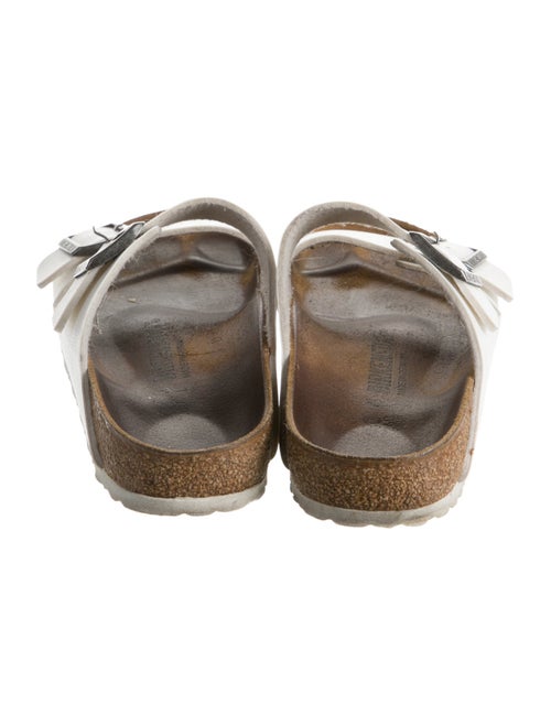 Birkenstock Leather Colorblock Pattern Slides